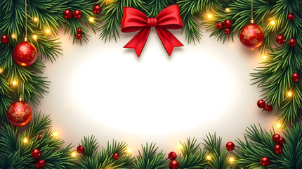 Lush Christmas Frame Background