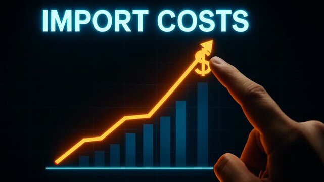 Rising Import Costs Analyzing Financial Trends and Economic Growth Through Upward Graphs and Insights on Expenses