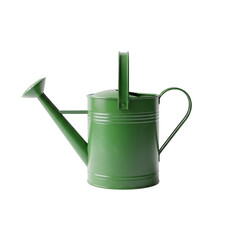 Green Metal Watering Can isolated on a transparent background