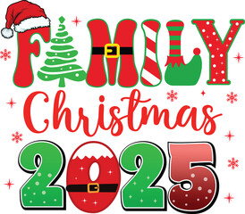 Family Christmas 2025 t-shirt design.