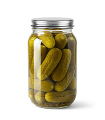 Wholes Pickles Glass Jar without label with metal cap