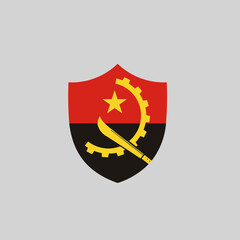 Angola Flag_Shield Logo in Concept