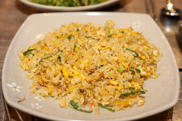 Chinese style food. Egg fried rice