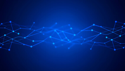 Abstract light three-dimensional luminous particles technology sense KV main visual background