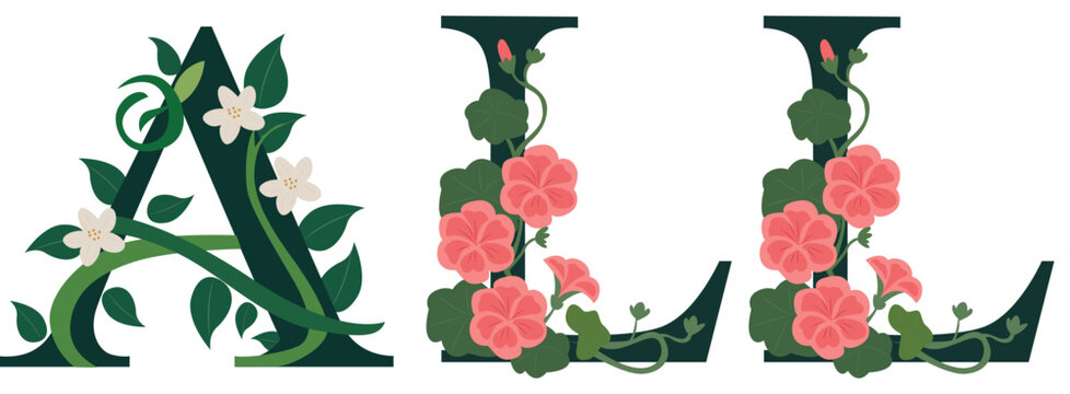 ALL, Sophisticated Botanical Letter Design