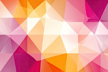 Polygon mesh with pink, orange, white colored transparent overlay