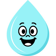 Cute Cartoon Water Drop Character