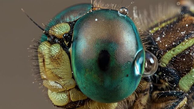 Close up of insect eye macro photography detailed structure