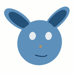 rabbit icon with dominant blue color