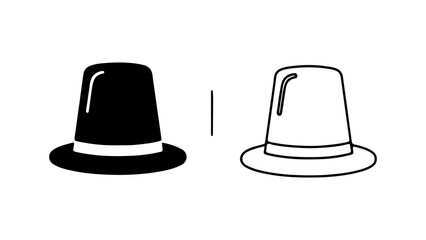 Top hats with transparent background