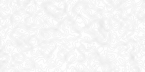 white topography map geography relief diagram texture design. Topography white background and black line world map texture design. Lines Topographic contour lines grid map seamless pattern.	
