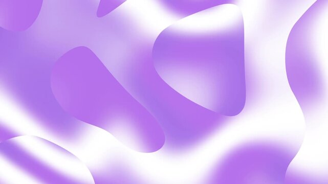 Abstract liquid purple and white shapes with blurred background