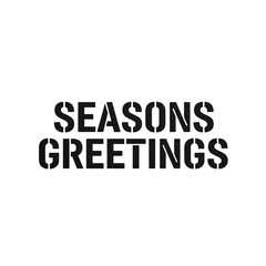 Fototapeta premium Seasons greetings stencil text isolated on transparent background