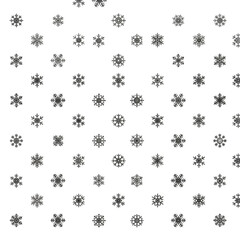 Snowflake pattern isolated on transparent background, winter holiday vector illustration