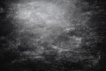 Obraz premium Chalkboard Black Textured Background with Faint Chalk Dust – Photorealistic Minimal Surface