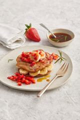 Millet Pancakes with Strawberries