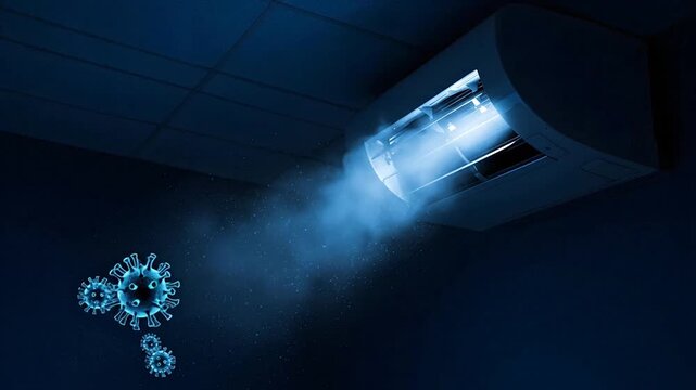 Ultraviolet light sanitizing against airborne microorganisms