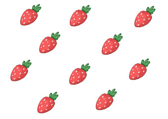 seamless pattern with strawberries