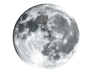 Moon Close-Up PNG – High-Resolution Lunar Surface on Transparent Background for Scientific and Creative Use