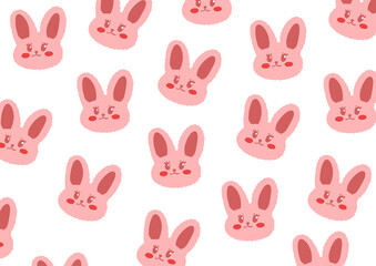 seamless pattern with rabbits