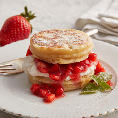 Millet Pancakes with Strawberries