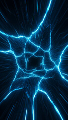 Cyber Blue Electric Burst