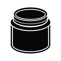 Face Cream Jar Icon Illustration