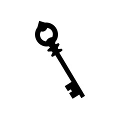 vector illustration of a golden key