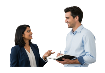 Business Conversation with Notes and Gestures