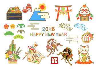 Fototapeta premium cお正月イラスト