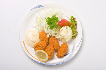 食堂のカキフライ