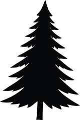 Obraz premium christmas tree silhouette