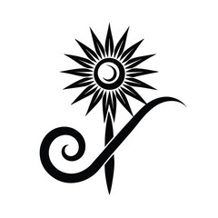 Stylized sugar cane sprout forming a spiral infinity symbol