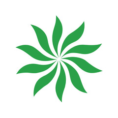 Sugar cane leaf pattern radial spiral banner design