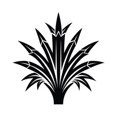 Radial sugar cane stalk ornamental banner design