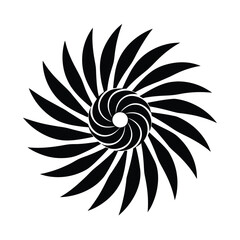 Abstract sugar cane stalk radial spiral banner design