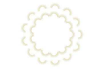 2重円形ラインフレーム　黄色 