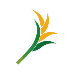 Geometric sugar cane stalk wave crest emblem design