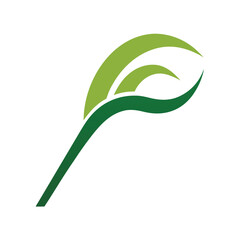 Futuristic sugar cane stalk wave crest icon design
