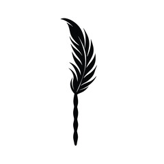 Abstract sugar cane stalk spiral feather design