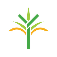 Sugar cane stalk with radial pixel lines banner advertisement