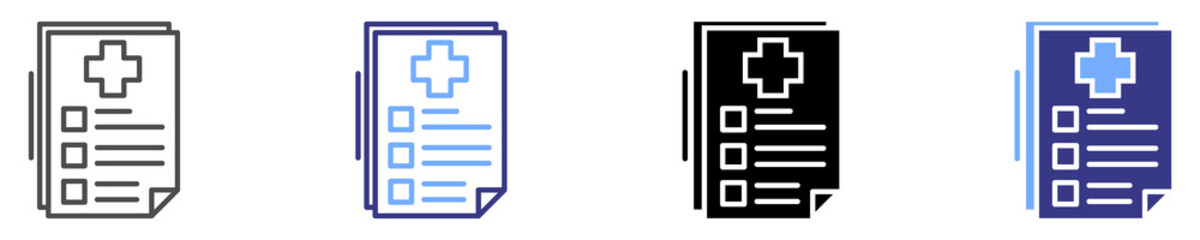 Obraz premium treatment icon set multiple style