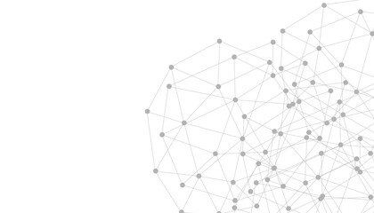 Abstract plexus background with connecting dots and lines. Global network connection
