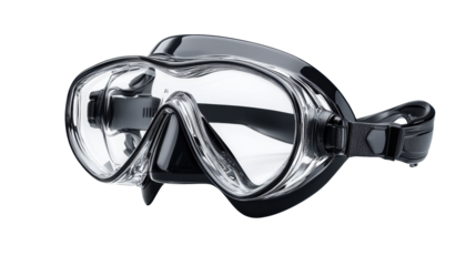 Snorkeling mask on a transparent background