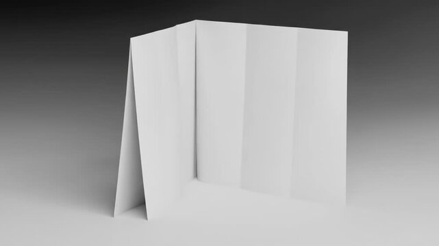 Clean studio shot of a folded white card standing up