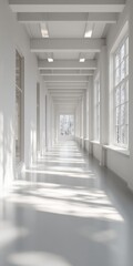 Fototapeta premium White hallway, light
