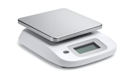 Modern Digital Kitchen Scale (Empty Platform), Isolated on a Pure White Background