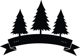 Obraz premium christmas tree vector illustration