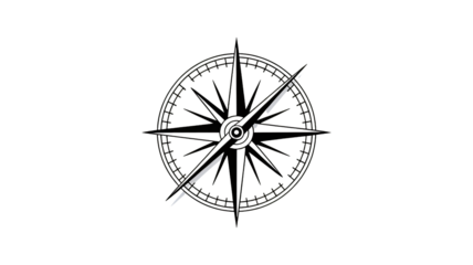 Elegant compass guides towards new opportunities and success