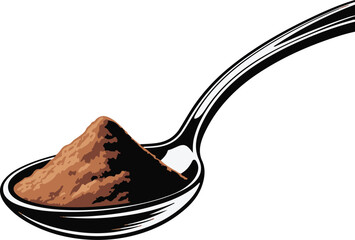 Ground Cinnamon in Spoon Spice Delicious aromatic flavor ingredient natural element